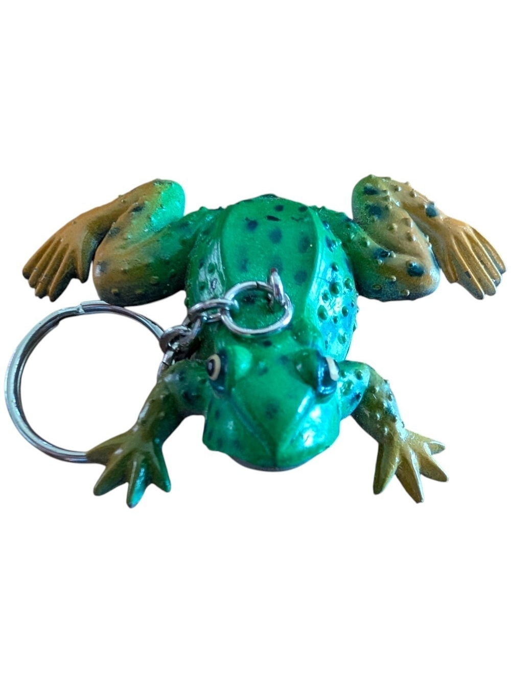 Vintage 1990s Green Frog Keychain